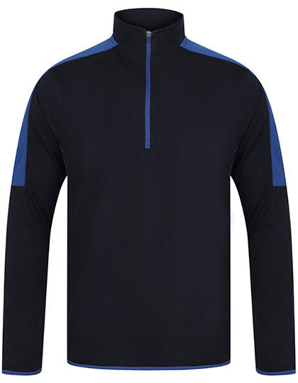 Adults 1/4 Zip Midlayer With Contrast Panelling (FH571)