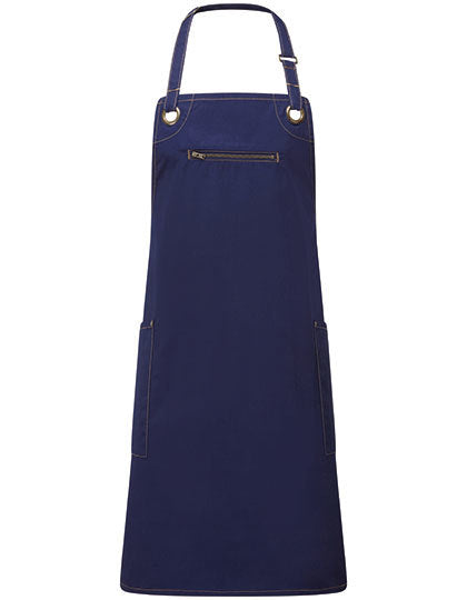 'Barley' Contrast Stitch Sustainable Bib Apron (PW121)