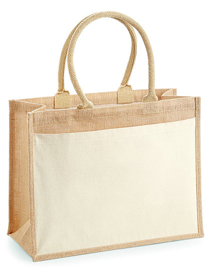 Cotton Pocket Jute Shopper (WM427)
