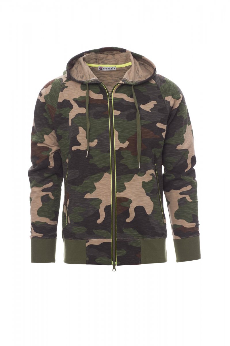 Payper FREESTYLE Full Zip Con Cappuccio – Tarnfarbe