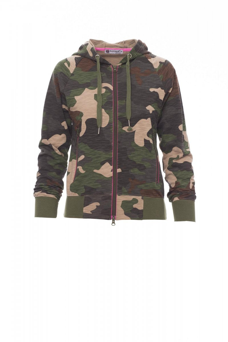 Payper FREESTYLE LADY Full Zip Con Cappuccio – Tarnfarbe