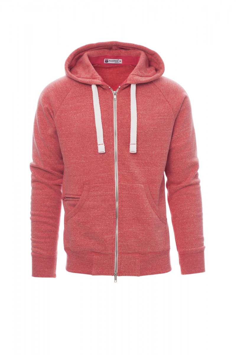 Payper URBAN Full Zip Con Cappuccio – Rot Meliert