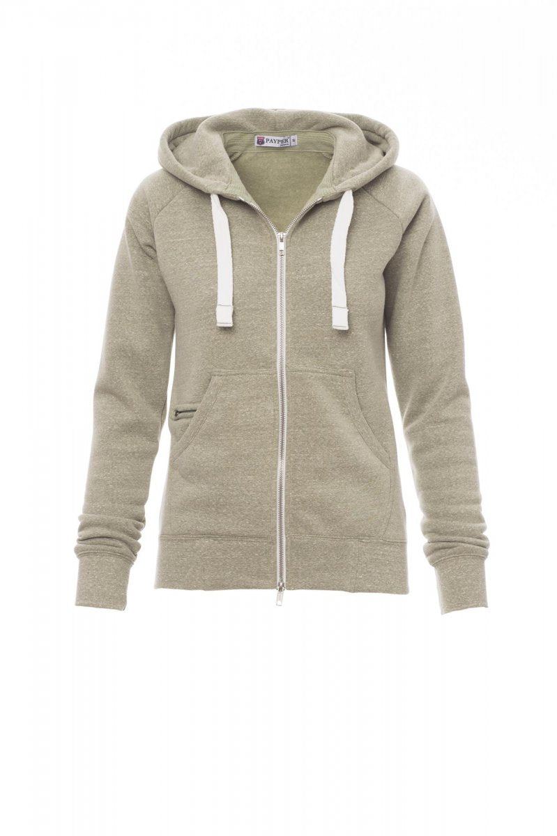 Payper URBAN LADY Full Zip Con Cappuccio – Militärgrün Meliert