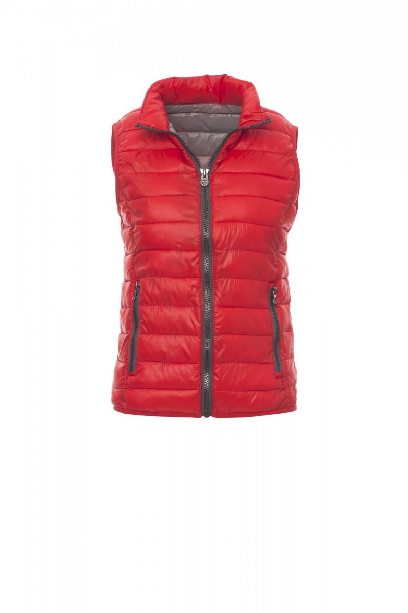 Payper CASUAL LADY Imbottito Senza Maniche, Piumino Synth – Rot/Grau