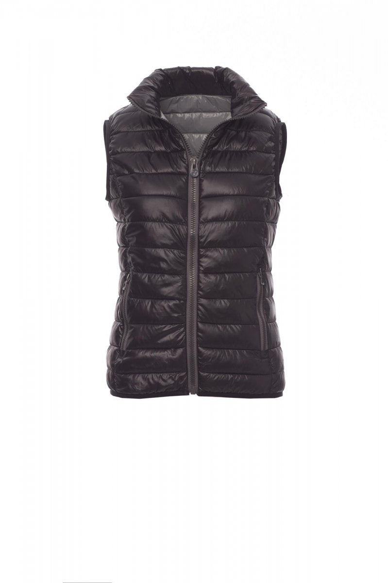Payper CASUAL LADY Imbottito Senza Maniche, Piumino Synth – Schwarz/Grau