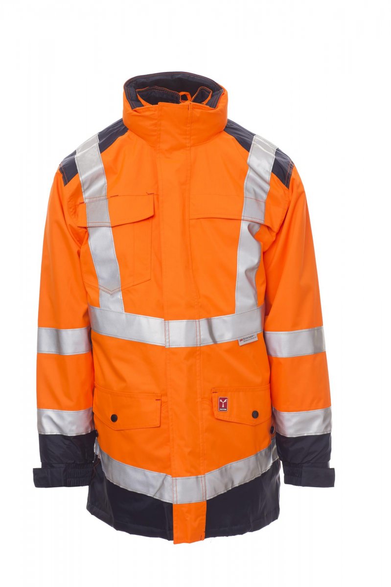 Payper HISAFE Imbottito Triplo Uso Con Cappuccio – Fluoorange/Marineblau