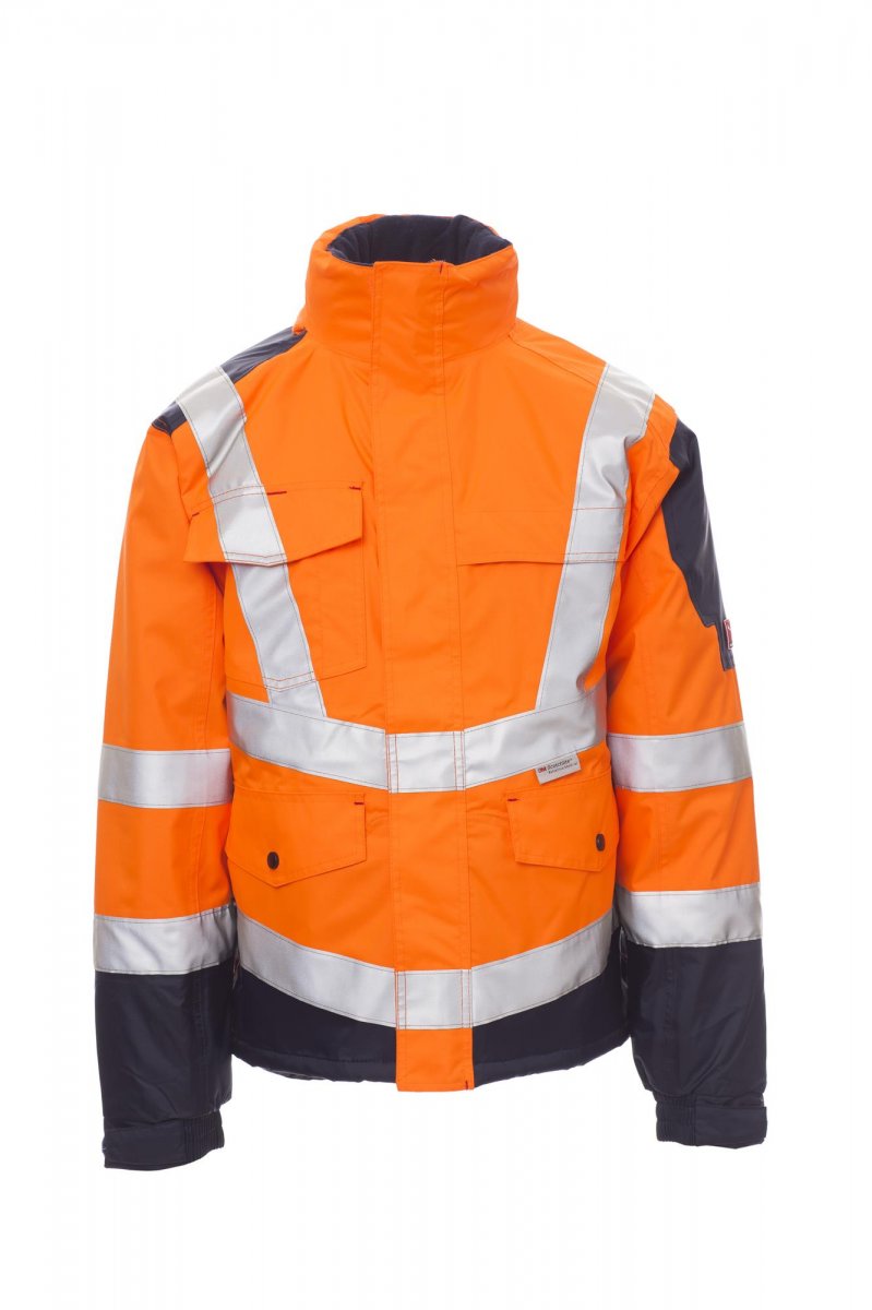 Payper FREEWAY Imbottito Con Cappuccio – Fluoorange/Marineblau
