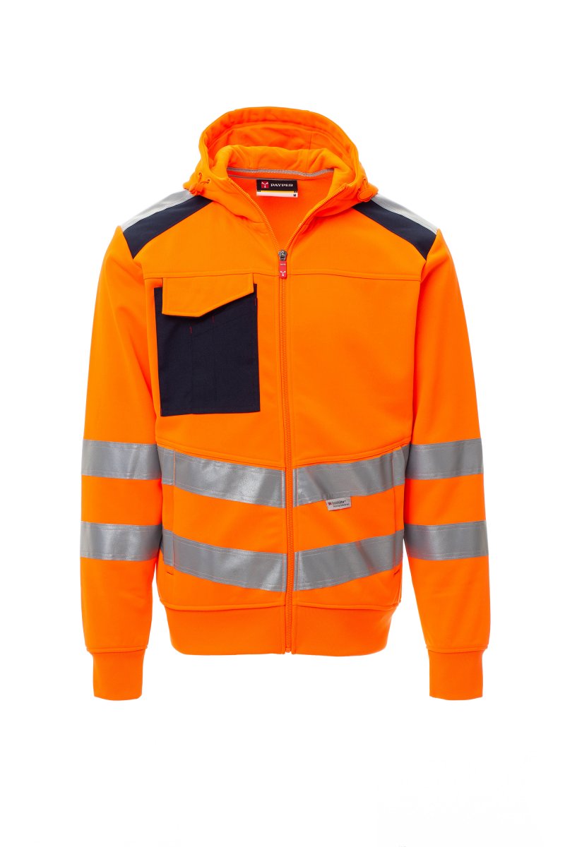 Payper LEADER Full Zip Con Cappuccio – Fluoorange/Marineblau