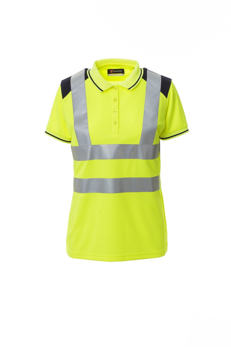 Payper GUARD+LADY Kurzärmelig – Fluogelb/Marineblau