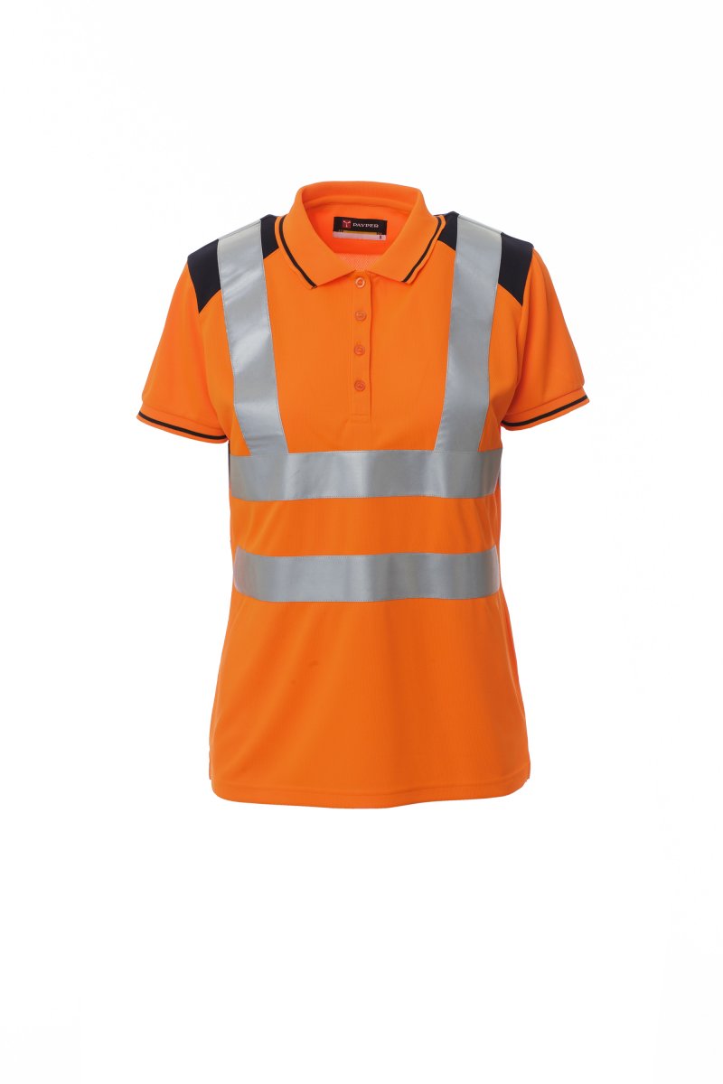 Payper GUARD+LADY Kurzärmelig – Fluoorange/Marineblau