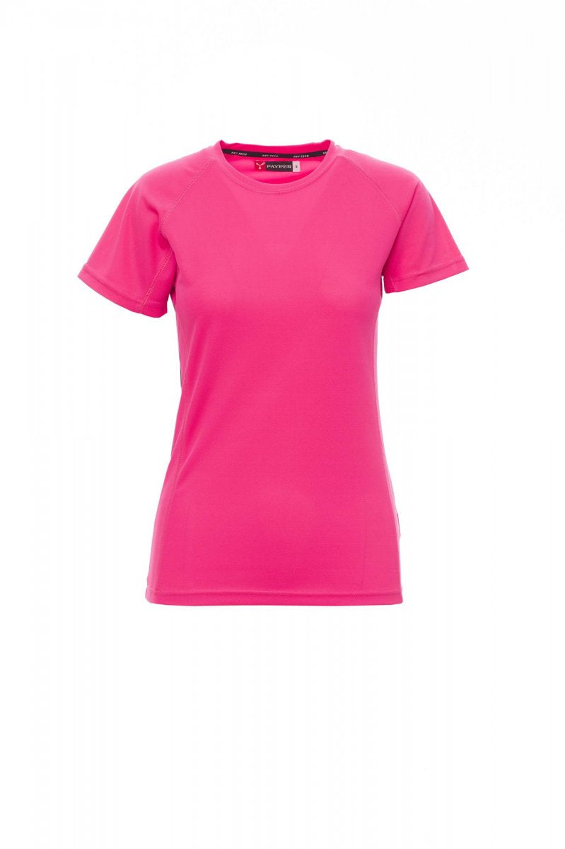 Payper RUNNER LADY Kurzärmelig – Fluo-Fuchsienrot