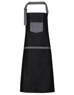 Domain Contrast Denim Bib Apron (PW127)