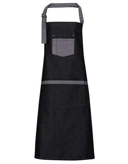 Domain Contrast Denim Bib Apron (PW127)