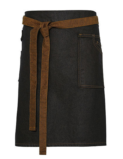 Division Waxed Look Denim Waist Apron (PW135)