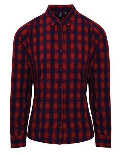 Women´s Mulligan Check Cotton Long Sleeve Shirt (PW350)