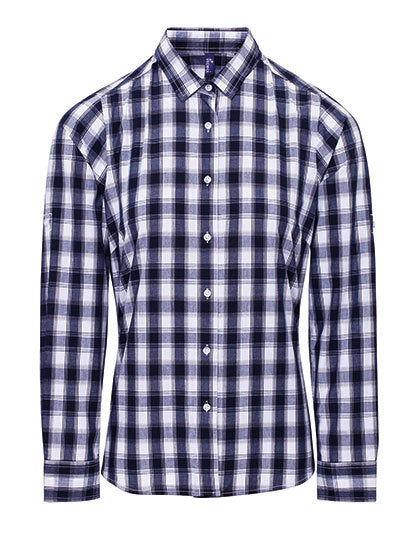 Women´s Mulligan Check Cotton Long Sleeve Shirt (PW350)