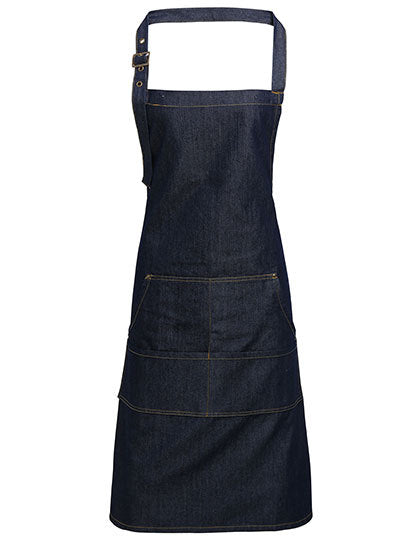 Jeans Stitch Denim Bib Apron (PW126)