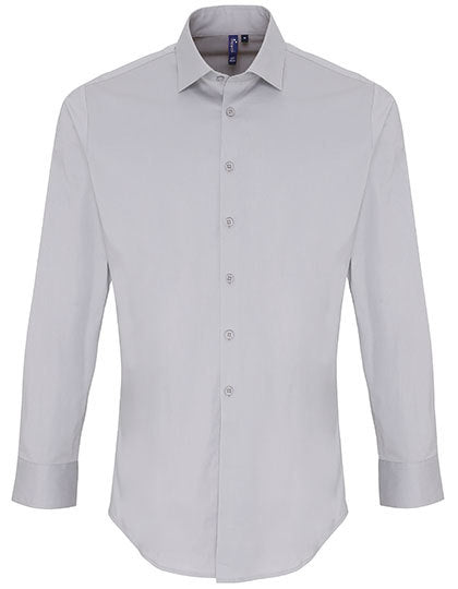Men´s Stretch Fit Poplin Long Sleeve Cotton Shirt (PW244)