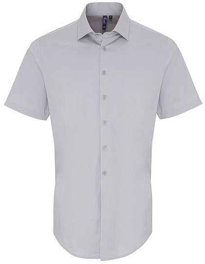 Men´s Stretch Fit Poplin Short Sleeve Cotton Shirt (PW246)