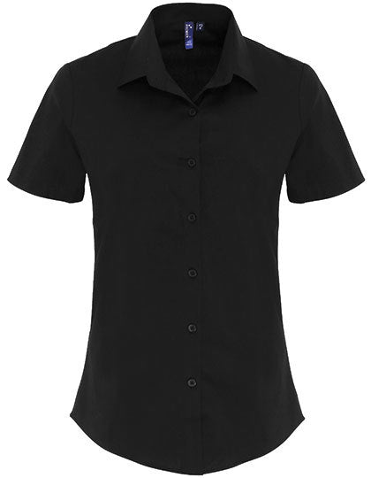 Women´s Stretch Fit Poplin Short Sleeve Cotton Shirt (PW346)