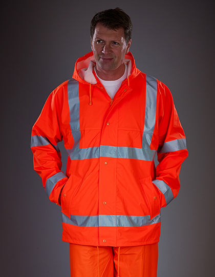 Hi-Vis Soft Flex Breathable Rain Jacket (YK450)