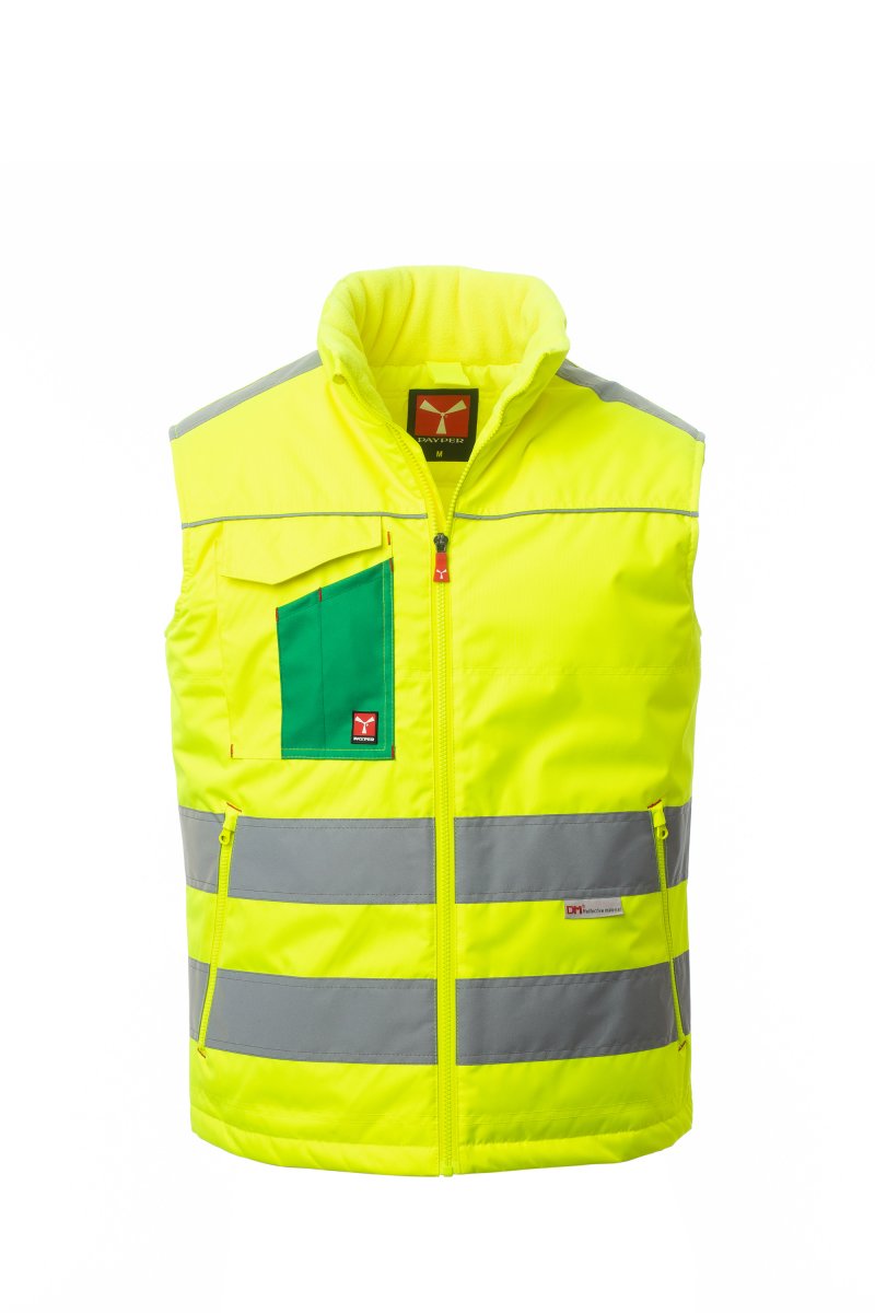 Payper TASK Imbottito Senza Maniche – Fluogelb/Geleegrün