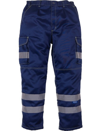 Hi-Vis Cargo Trousers With Knee Pad Pockets (YK018T)