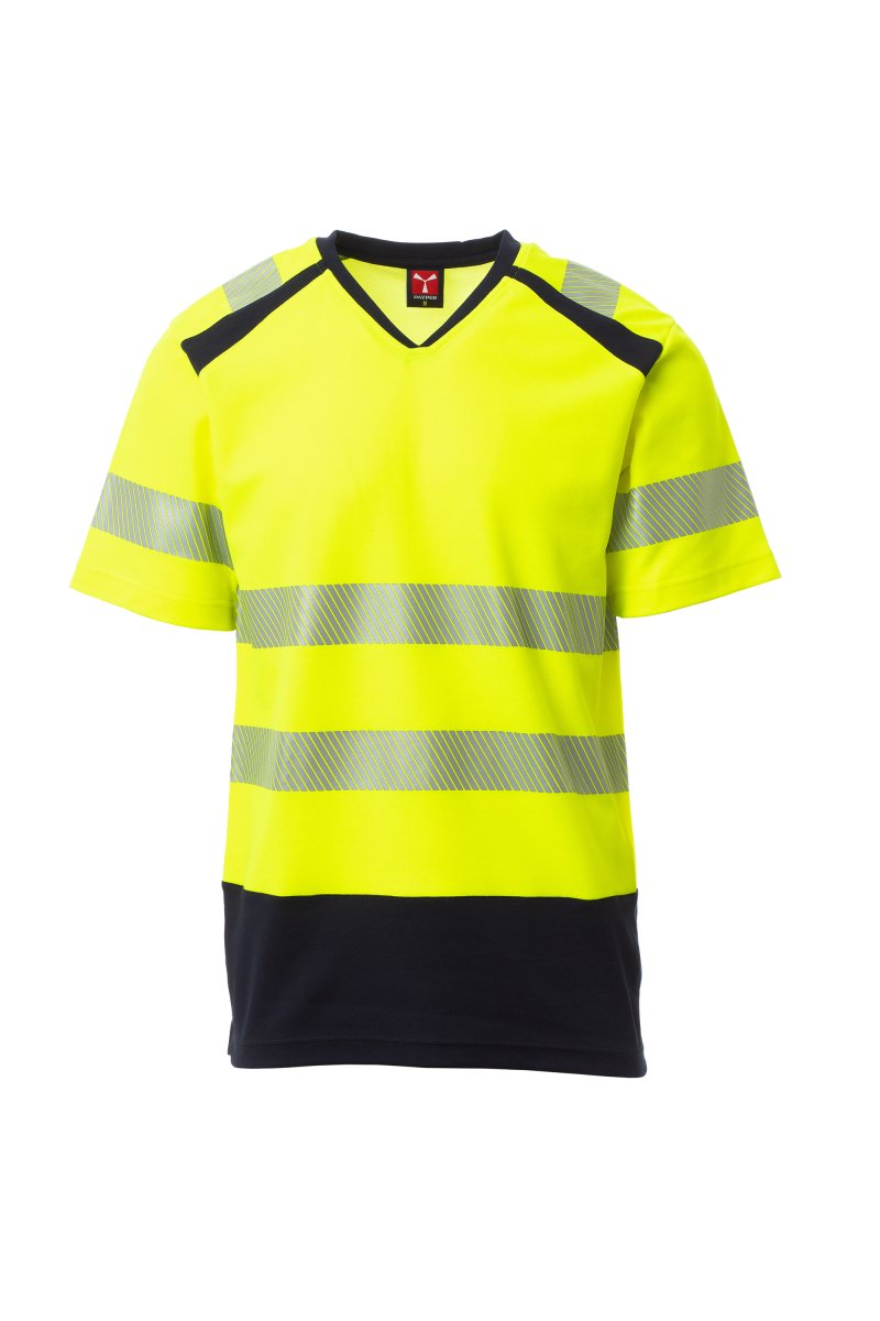 Payper WAY Kurzärmelig – Fluogelb/Marineblau