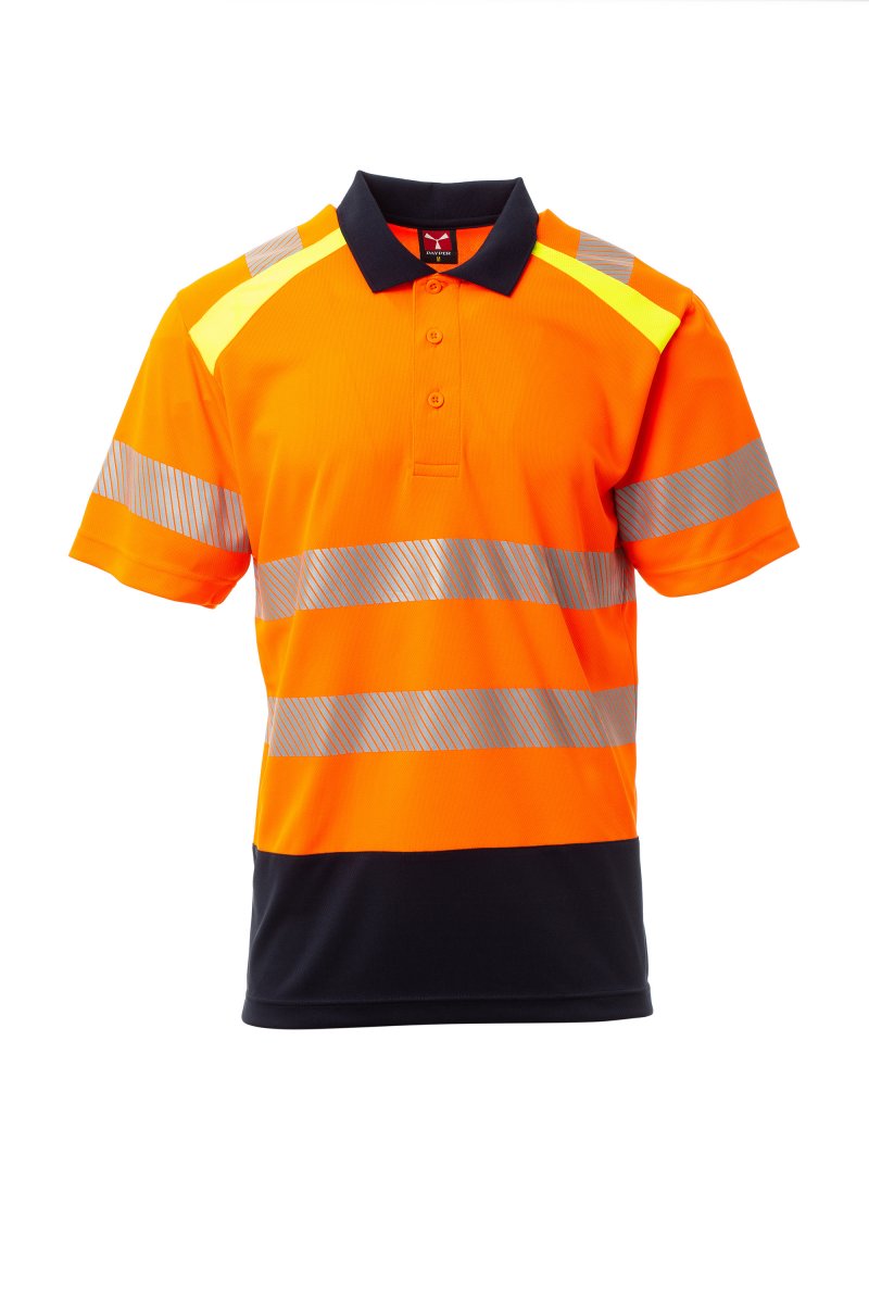 Payper LANE Kurzärmelig – Fluoorange/Marineblau
