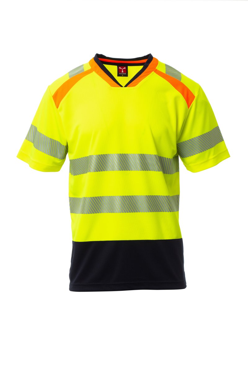 Payper ALLEY Kurzärmelig – Fluogelb/Marineblau