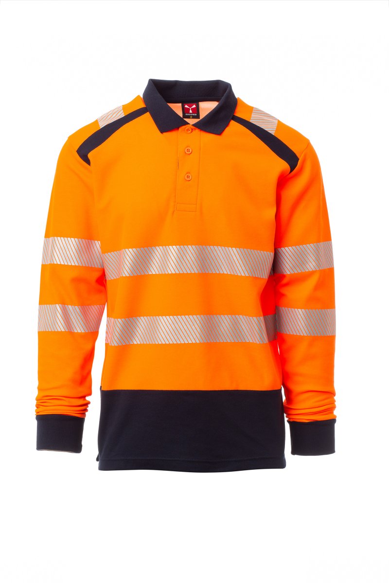 Payper ROAD WINTER Langärmelig – Fluoorange/Marineblau