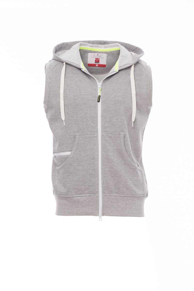 Payper BOXER+ Full Zip Con Cappuccio Senza Maniche – Grau Meliert