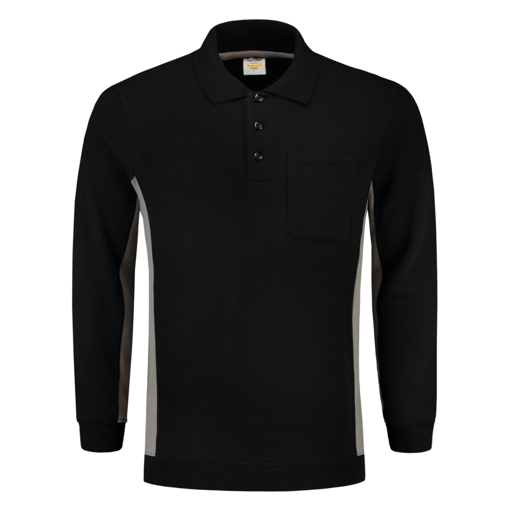 Tricorp Sweatshirt Polokragen Bicolor Brusttasche 302001