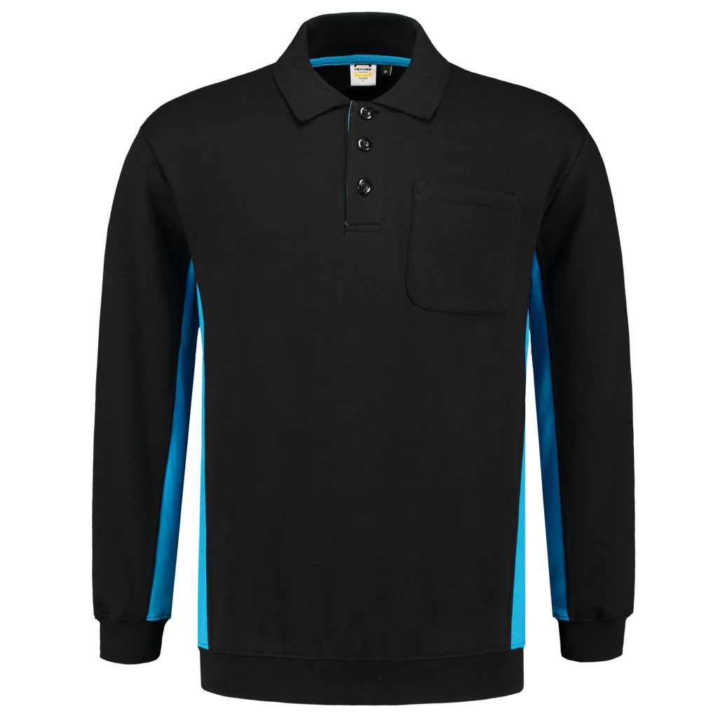 Tricorp Sweatshirt Polokragen Bicolor Brusttasche 302001