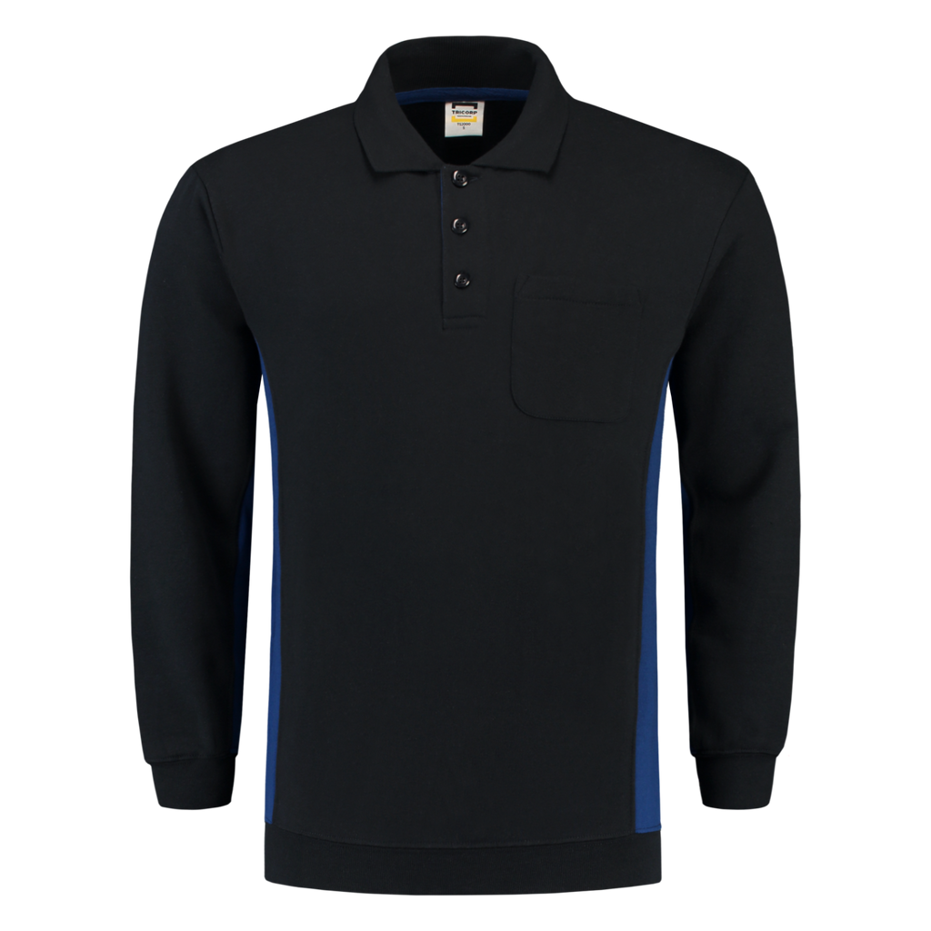 Tricorp Sweatshirt Polokragen Bicolor Brusttasche 302001