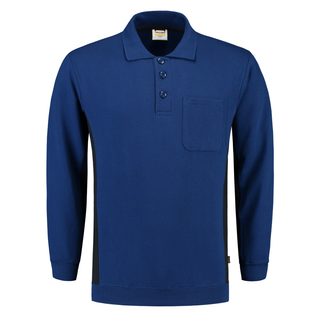 Tricorp Sweatshirt Polokragen Bicolor Brusttasche 302001