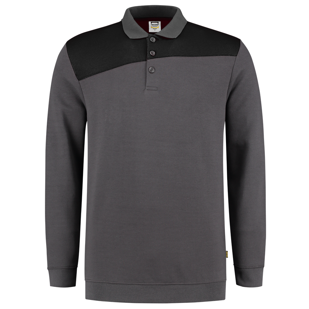 Tricorp Sweatshirt Polokragen Bicolor Quernaht 302004