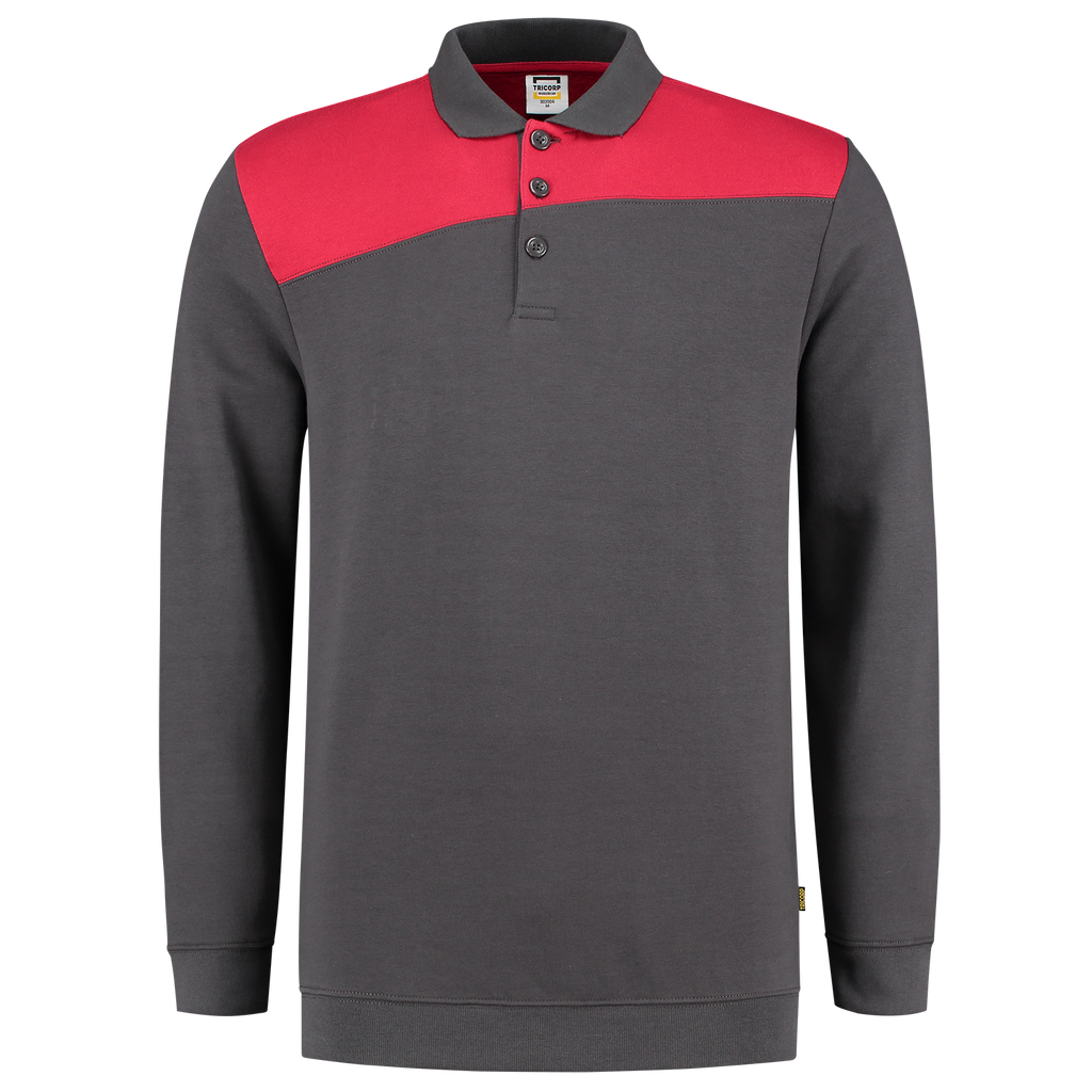 Tricorp Sweatshirt Polokragen Bicolor Quernaht 302004