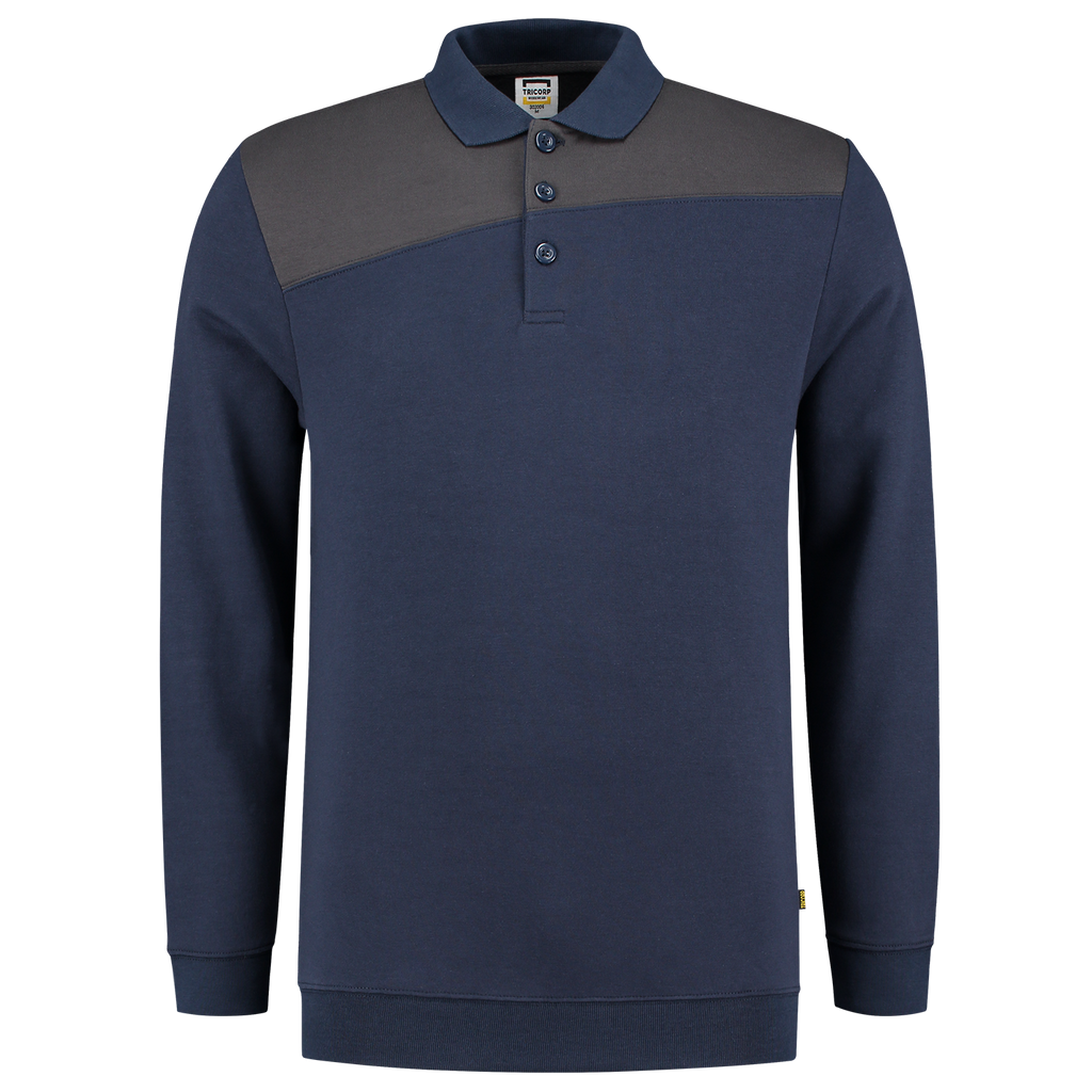 Tricorp Sweatshirt Polokragen Bicolor Quernaht 302004