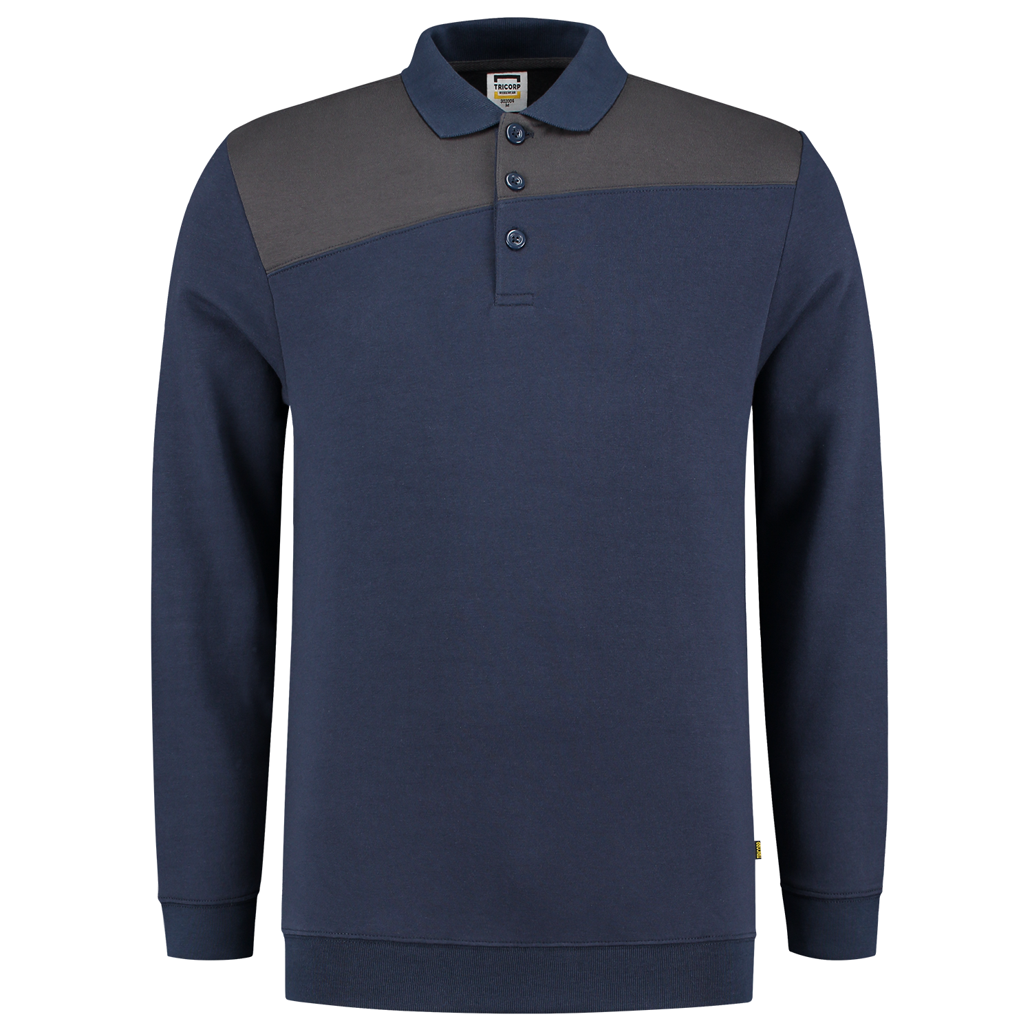 Tricorp Sweatshirt Polokragen Bicolor Quernaht 302004