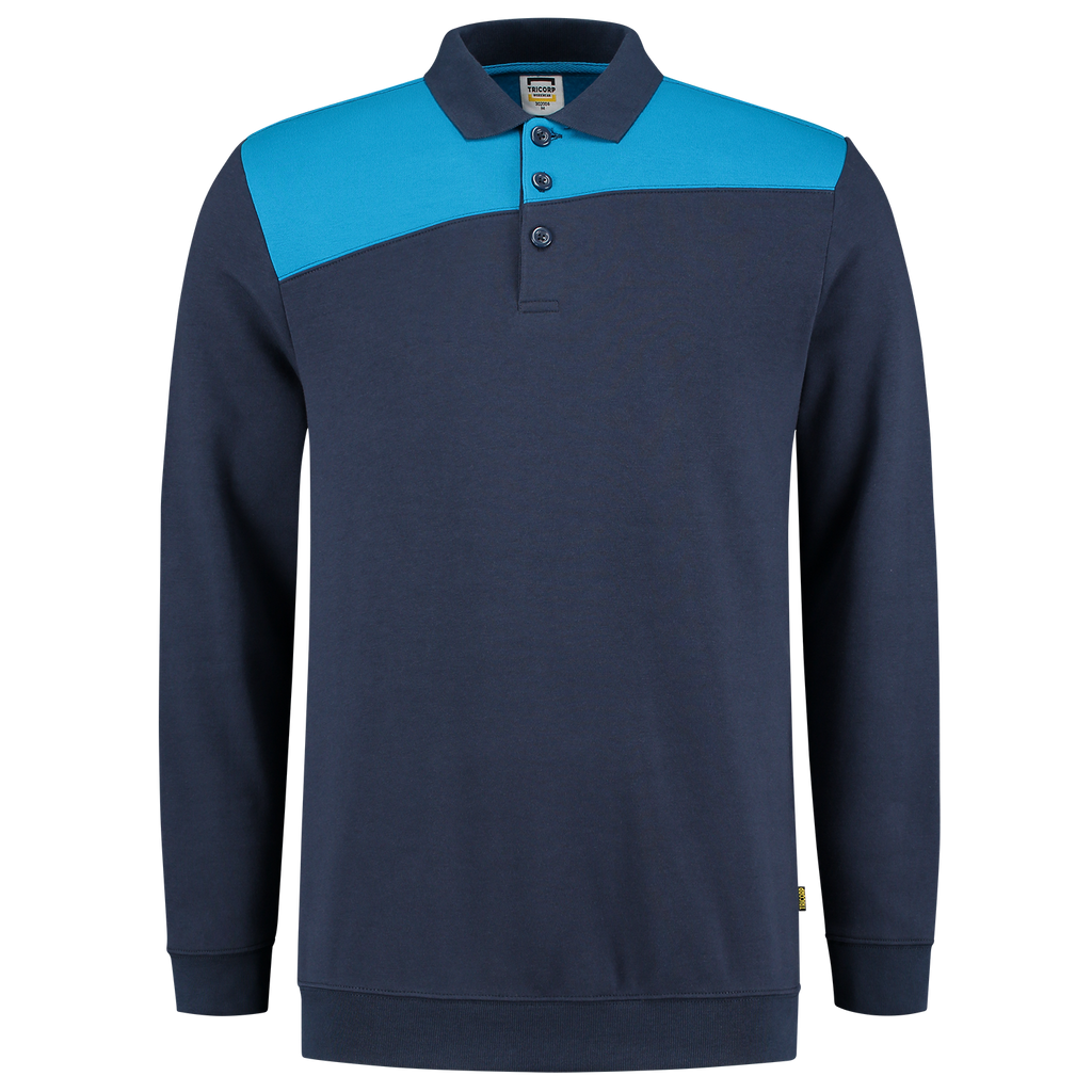 Tricorp Sweatshirt Polokragen Bicolor Quernaht 302004