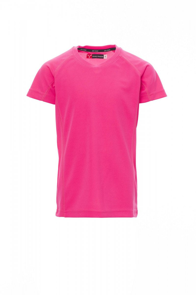 Payper RUNNER KIDS Kurzärmelig – Fluo-Fuchsienrot