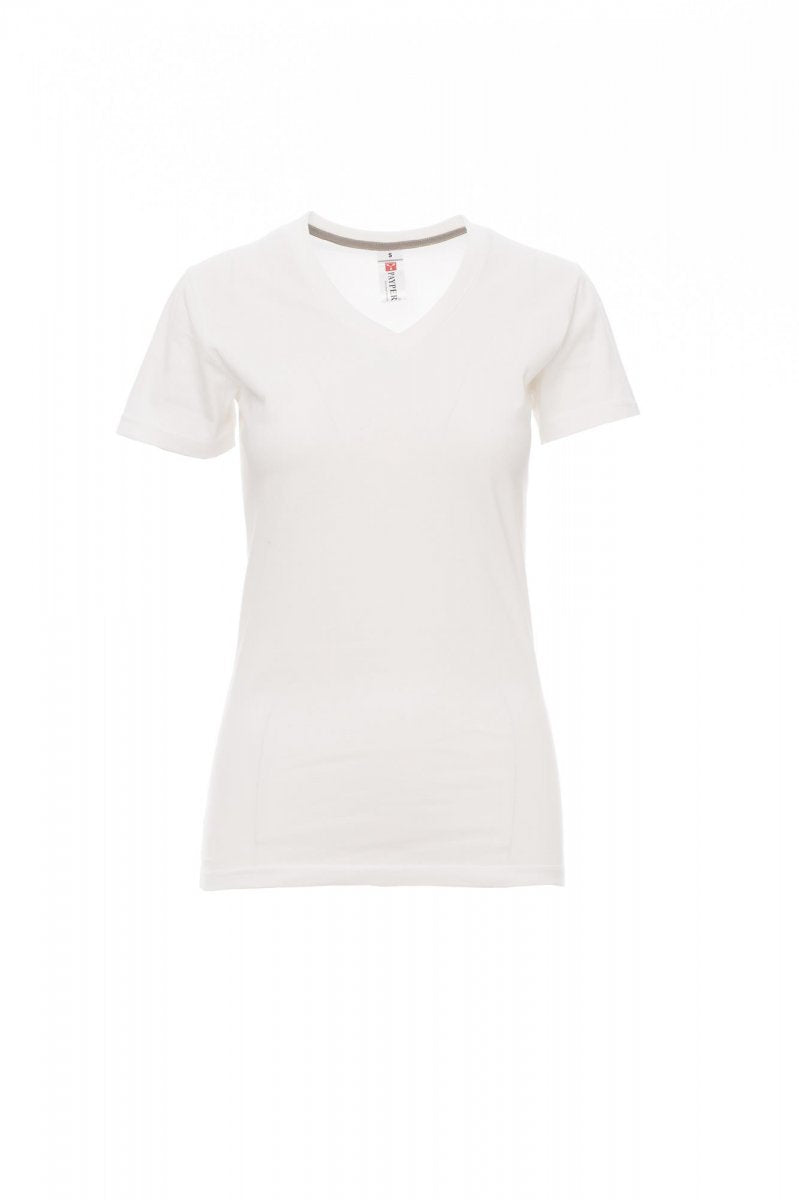 Payper V-NECK LADY Kurzärmelig – Weiss