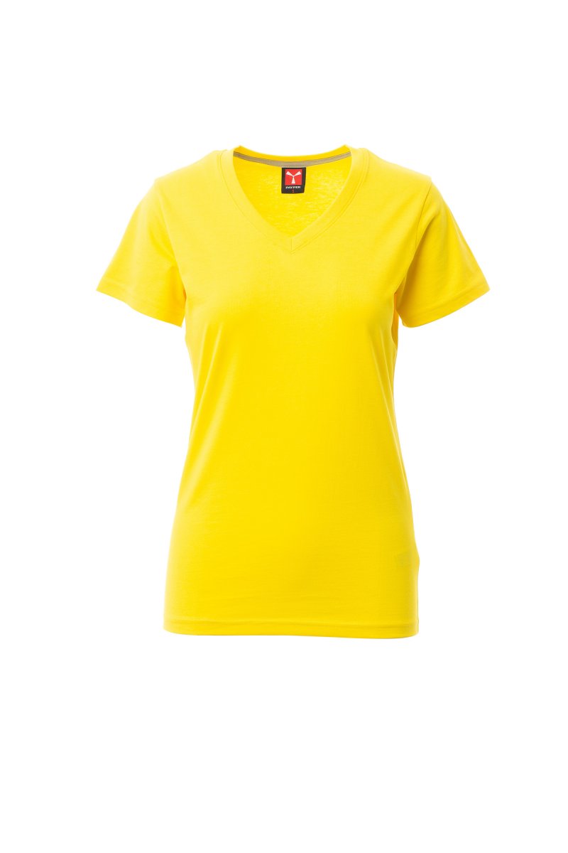 Payper V-NECK LADY Kurzärmelig – Gelb