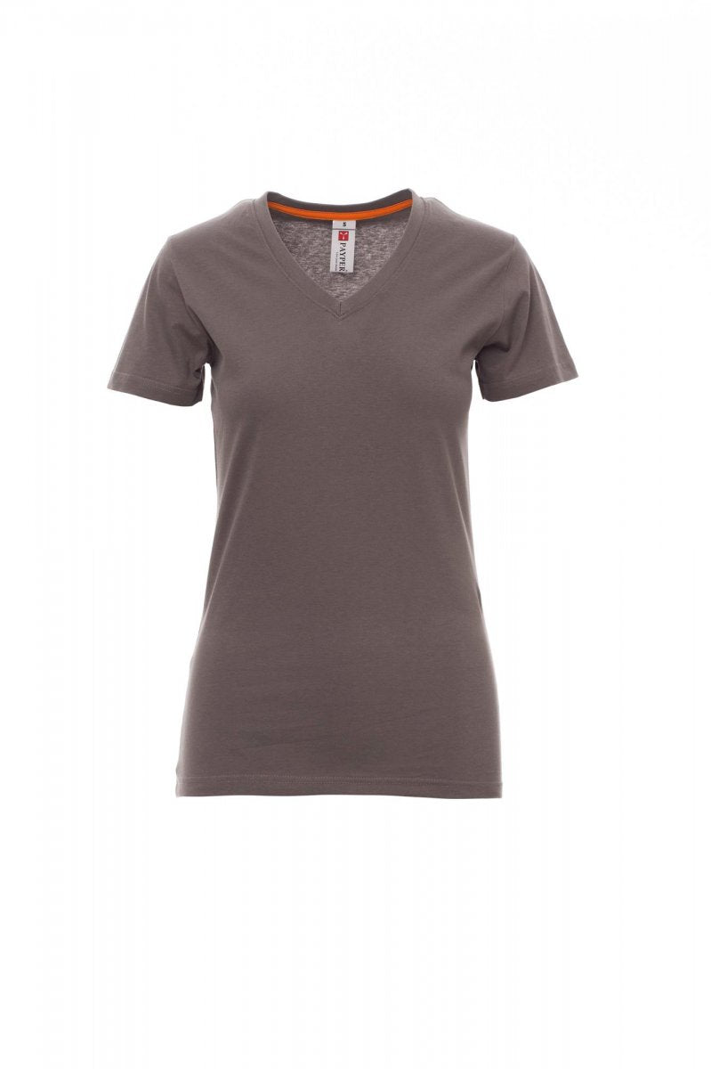 Payper V-NECK LADY Kurzärmelig – Rauchgrau