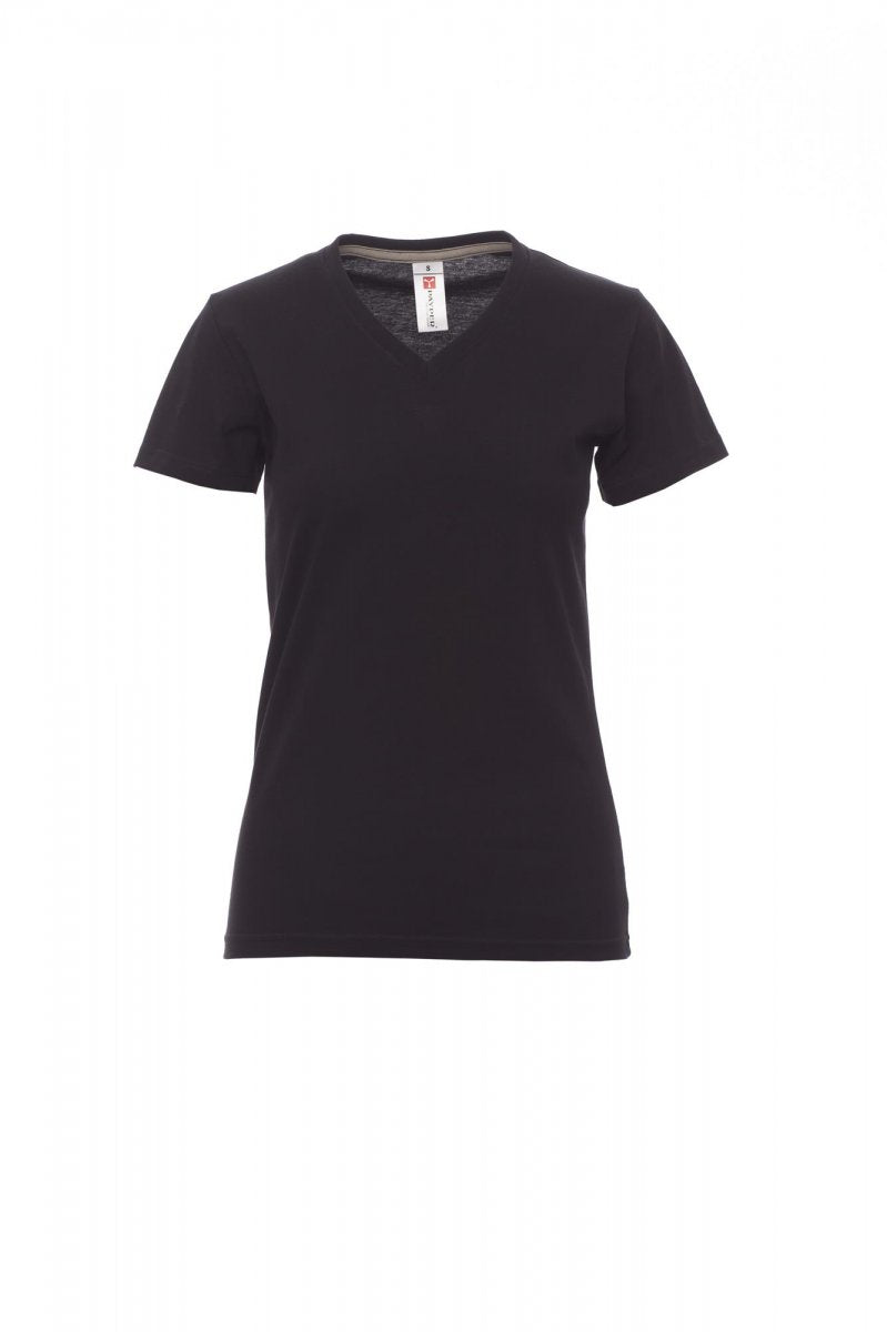 Payper V-NECK LADY Kurzärmelig – Schwarz
