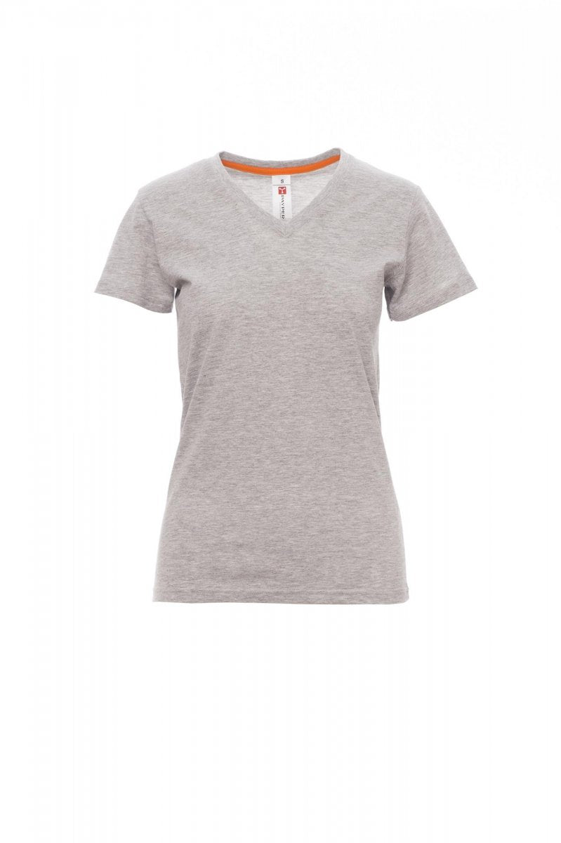 Payper V-NECK LADY MELANGE Kurzärmelig – Grau Meliert