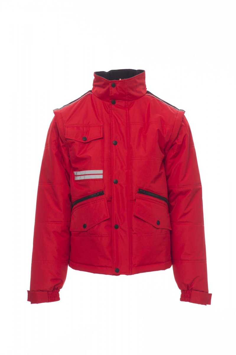 Payper FIGHTER 2.0 Imbottito Con Maniche Staccabili – Rot/Schwarz