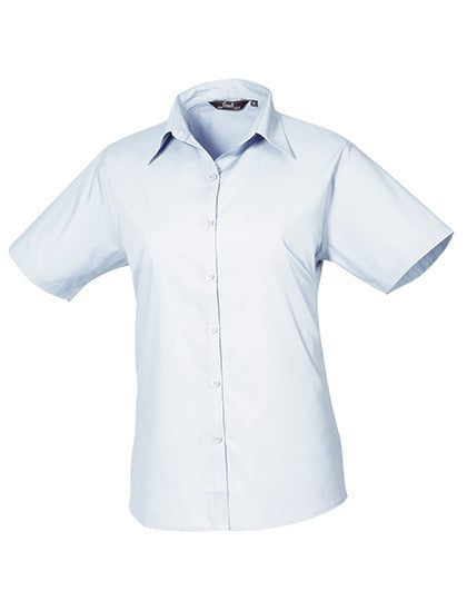 Women´s Poplin Short Sleeve Blouse (PW302)