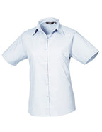 Women´s Poplin Short Sleeve Blouse (PW302)